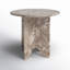 Modern Sculptural Marble Table With Interlocking Base