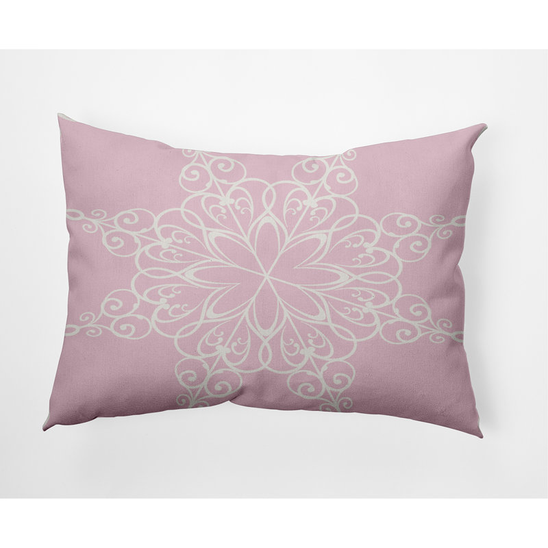 Coussin intérieur / extérieur Holiday Wishes, Rose