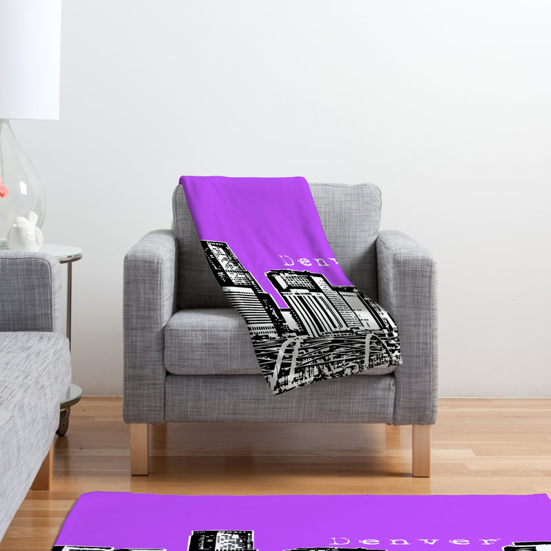 Bird Ave Throw Blanket, Large, Purple