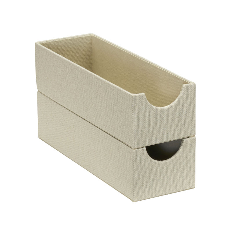 Ensemble de 2 plateaux de rangement Kinney, Crème, crème