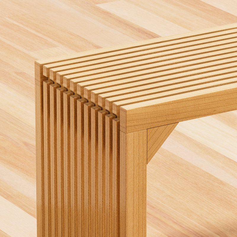 Banc en bois massif 35 po pour hall d'entrée, salon, cuisine