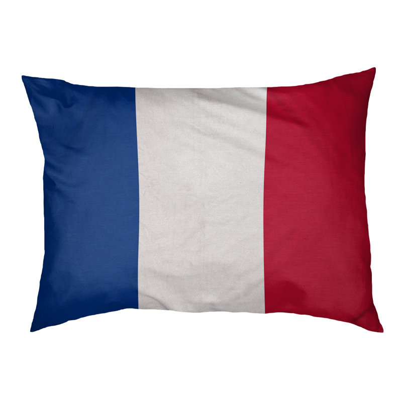 Coussin d'extérieur New York, Petit (l 28 po x P 18 po x H 6 po), Bleu / blanc / rouge