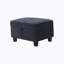 Canapé modulaire en tissu noir l 99,5 po avec méridienne et repose-pieds de rangement Harmony