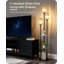 Lampe de table sur pied 70,9 "à intensité variable avec 3 abat-jour en cristal et interrupteur au pied