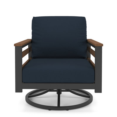 Townsend Metal Outdoor Swivel Rocking Chair with Sunbrella Cushion
