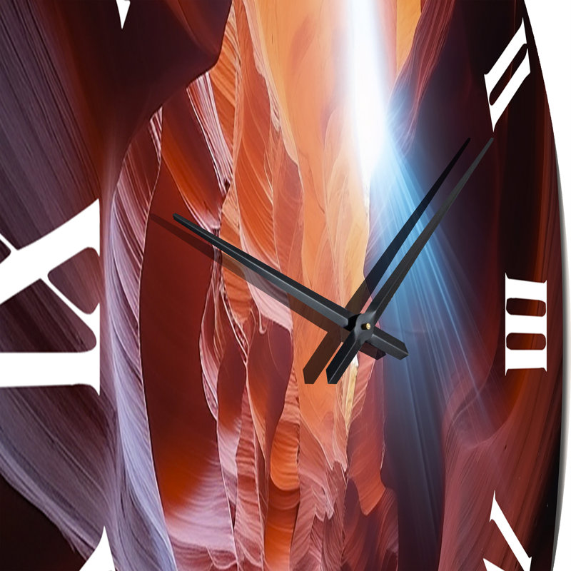 Horloge ronde en métal Magical Lower Canyon III - Canyon & Desert, Grand