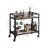 Amita Rustic Oak & Charcoal Serving Cart
