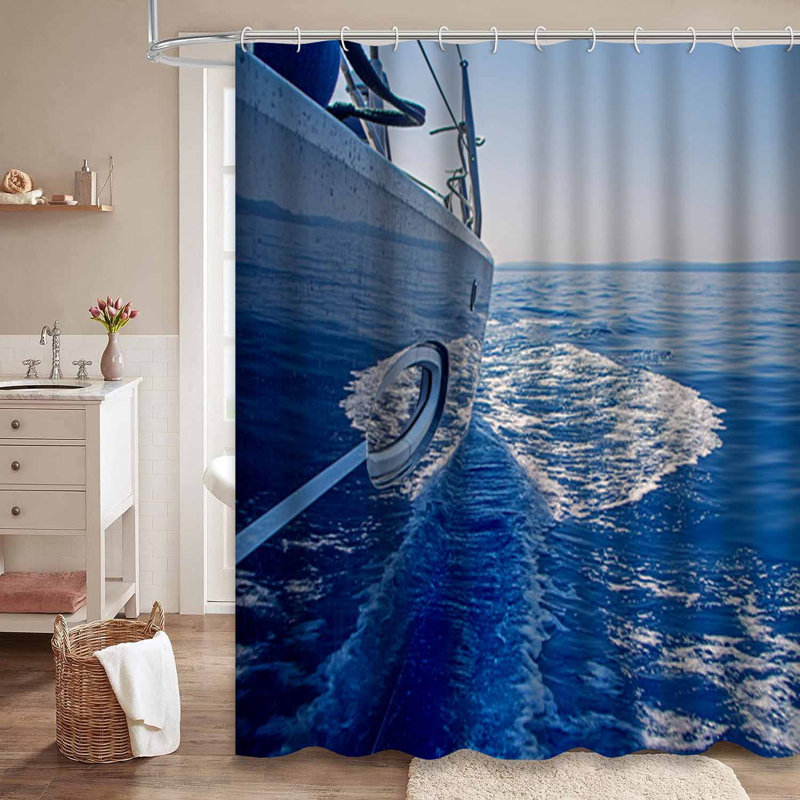 Rideau de douche luxueux avec 12 crochets, 72" L x 72" W