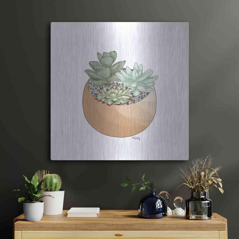 «Succulent Planter II» par Heidi Kuntz, H 24 po x l 24 po