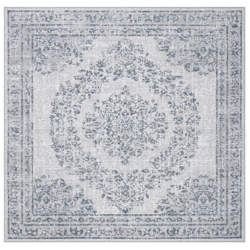 Mahendra Performance Machine Washable Oriental Rug, Square 6'7"