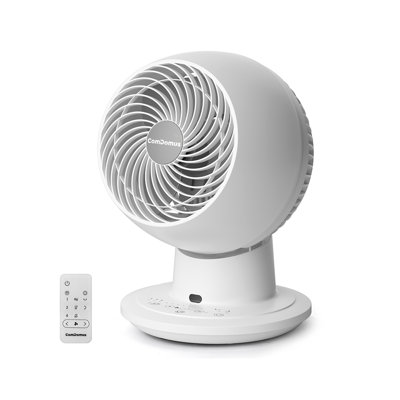 11.42 in. H Air Circulator Fan with 3D Oscillation, 5 Speeds and Remote Control