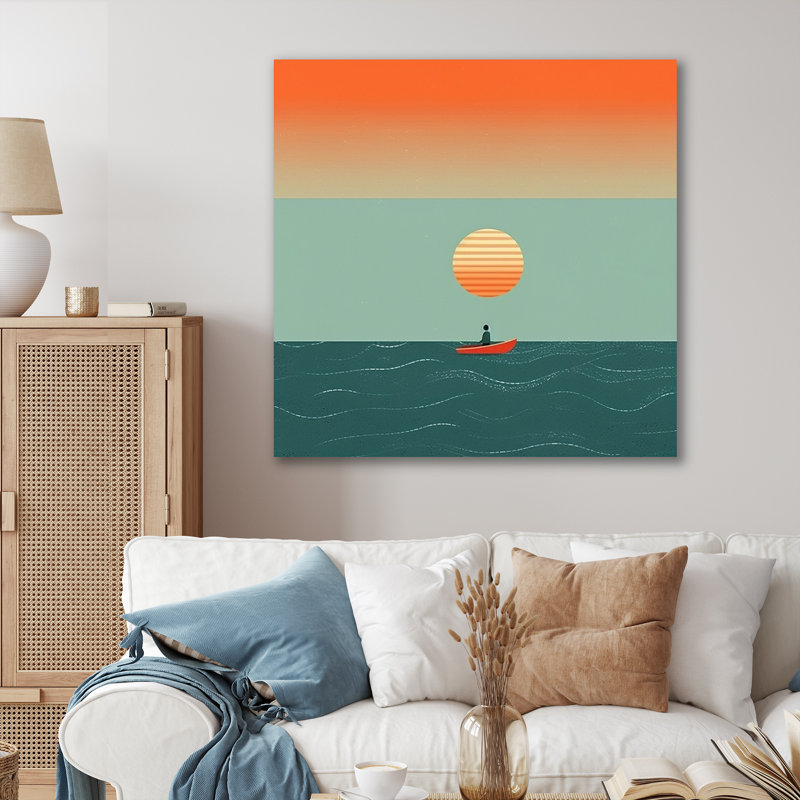 Minimalisme solidaire paysage VI sur toile, Toile tendue, H 30 po x l 30 po x P 1 po