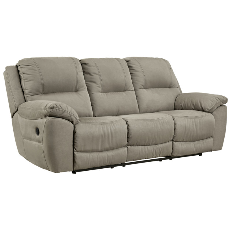 Gwenetta 93'' Faux Leather Reclining Sofa, Manual