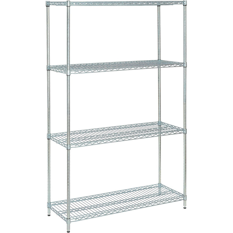 Metal Shelving Unit, Zinc Chromate, 74" H x 36" W x 24" D