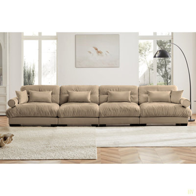 Canapé modulaire en velours surdimensionné Comfort