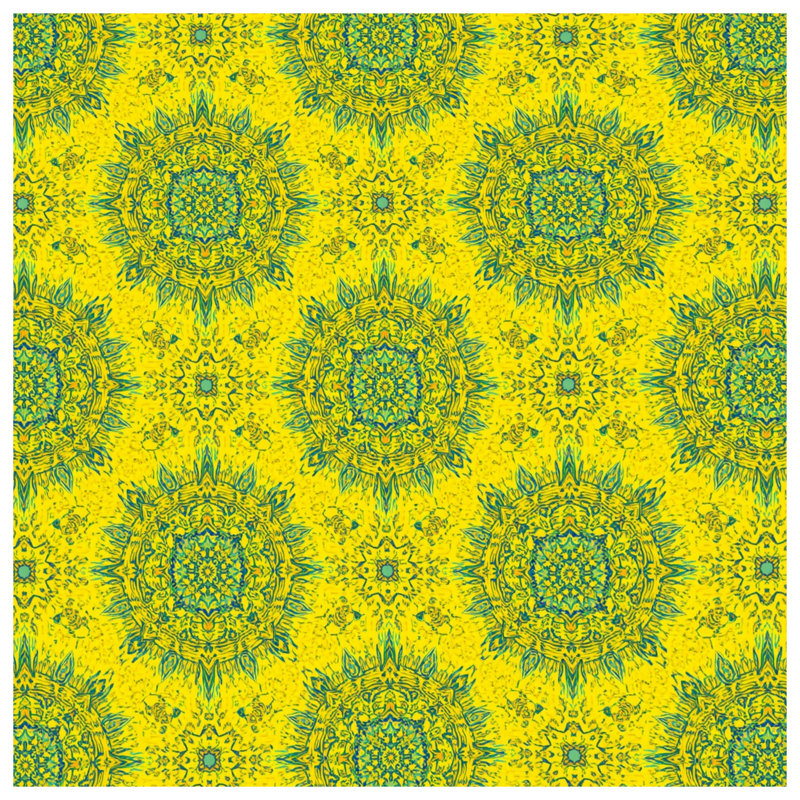 Édredon jaune à motif mandala, Twin