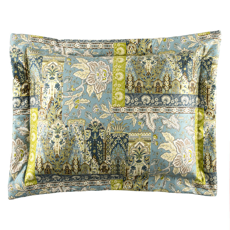 Taie décorative en coton à motif cachemire Tangier, Standard