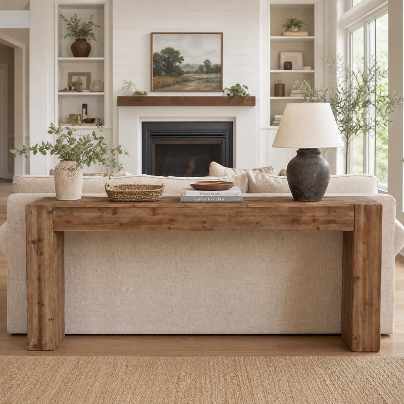 Console Arhab, 30.7" H x 77.95" W x 11.81" D, Bois brun