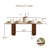 Noaah Modern Dining Table for 6, Travertine Texture Stone Tabletop, Wood Legs with Solid Wood Veneer-924657657-924657658