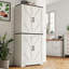 Armoire de cuisine 69 po avec 4 portes et tablettes réglables Farmhouse, autoportante pour la salle à manger et le salon-1353386677-1353386678