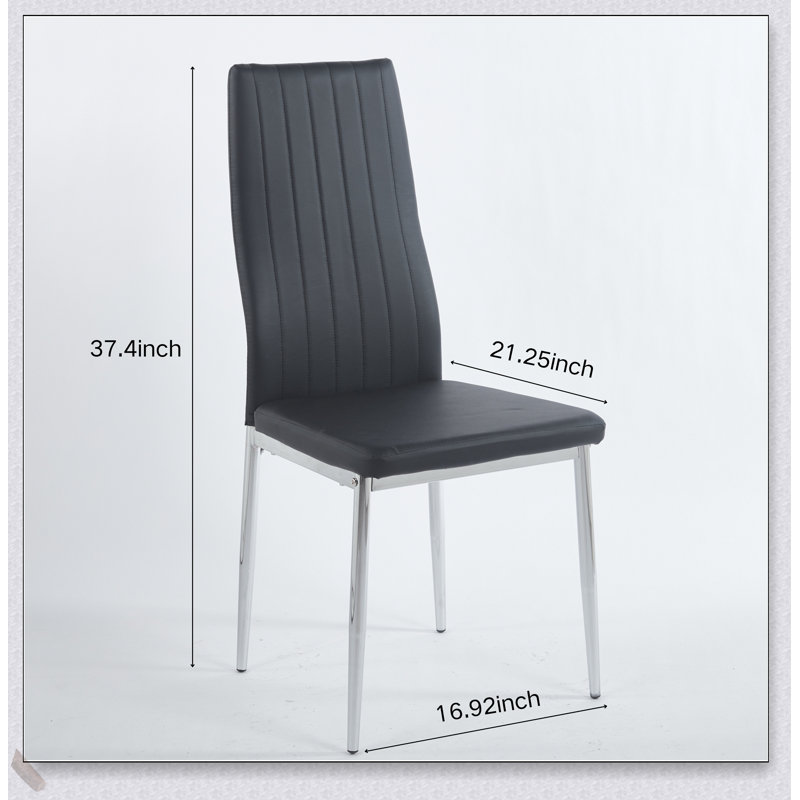 L'ensemble de salle à manger de style Mid-Century avec plateau en verre et pieds en métal, idéal pour 4 à 6 personnes, comprend une table basse de loisirs