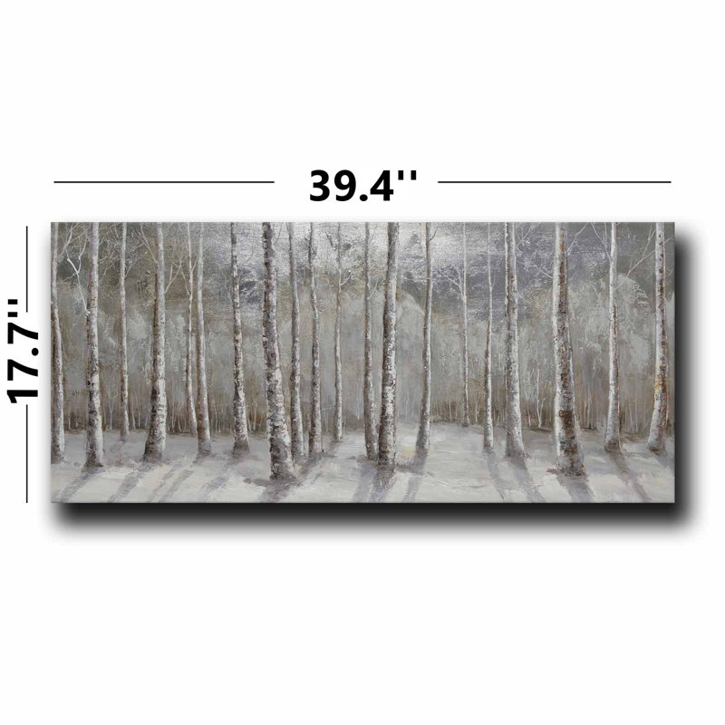 «Winter Birch Forest», art mural sur toile