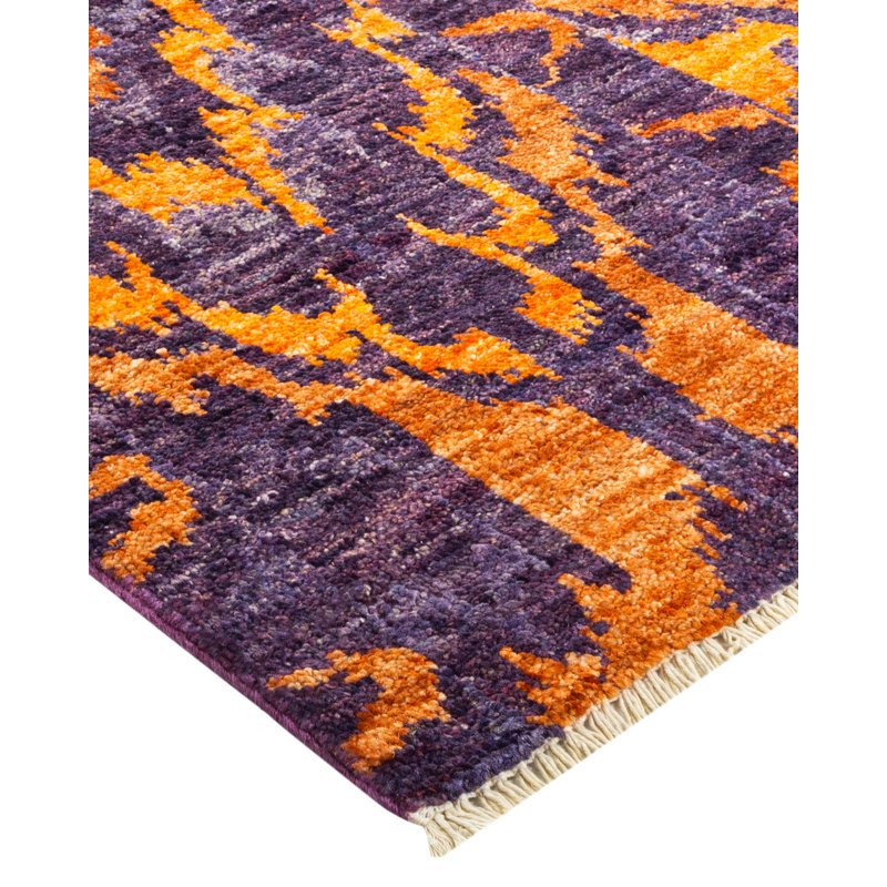 Contemporary One-of-a-Kind 6' 1" X 6' 1" Hand Knotted Area Rug
