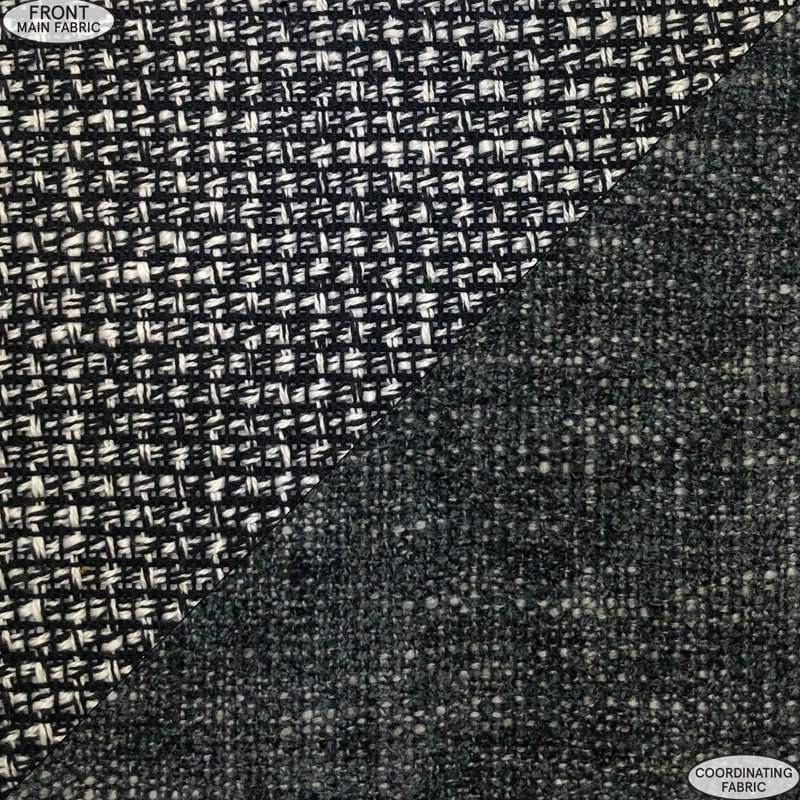 Taie décorative européenne en tweed réversible 27 x 27 pouces Hamilton, gris