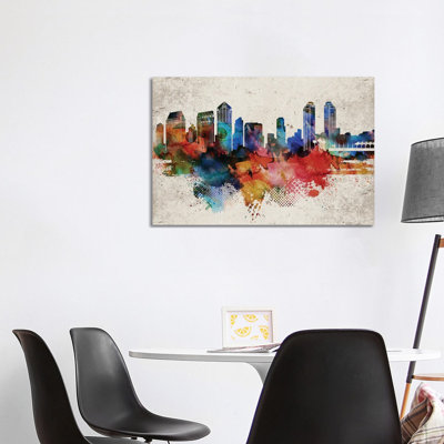 San Diego Abstract - Wrapped Canvas Painting