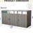 Grey Metal Garbage Bin Shed - Stores 3 Trash Cans, To Corrosion, Ventilated, Easy Assemble And Maintain Shed, Made Of Strong Materials, Clean