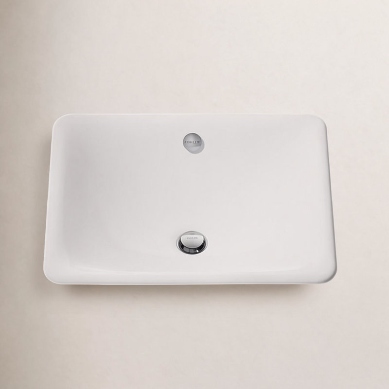 Iron Plains Dual-Mount Bathroom Sink, White