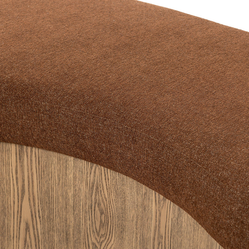 CELESTE Upholstered Bench,  Crypton Wayfarer Sienna