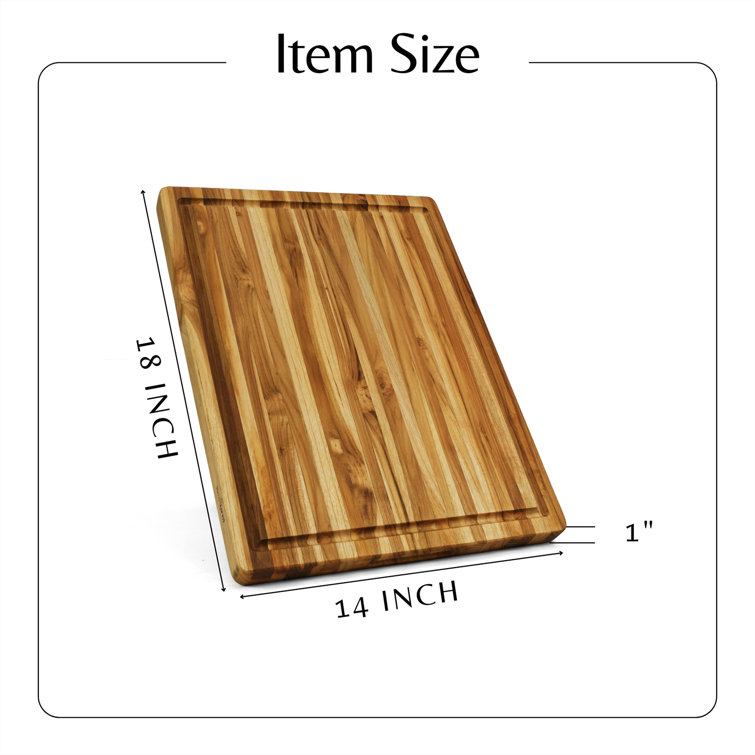 Martha Stewart Lochner 18 x 12 Beech Wood Cutting Board w/Juice Groove