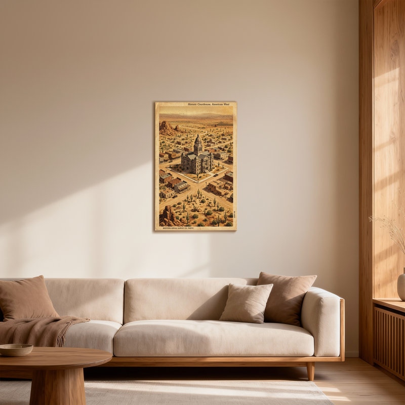 Impression de paysage Fashion West Courthouse American West, H 18 po x l 12 po