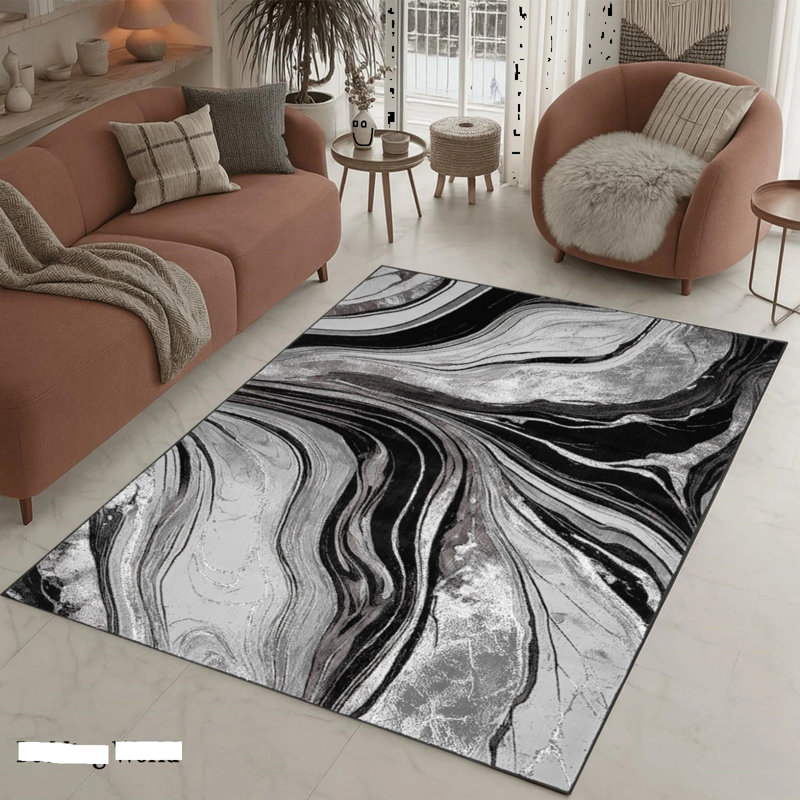 Abstract Area Rug, Rectangle 200 x 290 cm