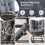 Chaise berçante d'extérieur en rotin avec coussin