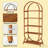 Versatile Display Rack,5-Tier Bookshelf,Compact Arched Bookcase