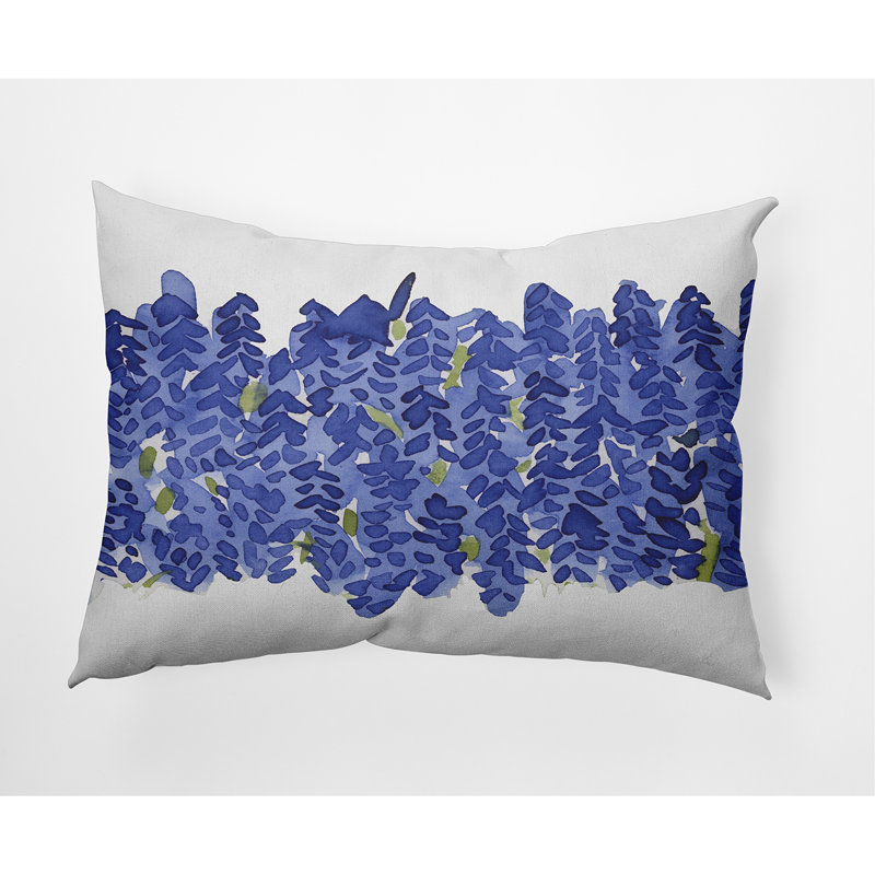 Flower Bell Flower Bell Bunch Rectangular Pillow Cover and Insert, Blue