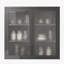 Armoire murale en verre Waffle-Grids avec 2 tablettes réglables