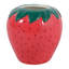 Organisateur de bureau décoratif fraise pour la décoration intérieure - Accessoire de rangement de bureau élégant pour chambre à coucher, cuisine ou salle de bain - ensemble de 2, 4 po, rouge