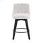 Ensemble de 2 tabourets de bar pivotants à 360 ° avec 2 tabourets de comptoir modernes de 25 po avec dossier capitonné résistant aux taches et tabourets à cadre en bois massif pour îlot de cuisine, café ou bar personnel, assemblage facile-1580649313