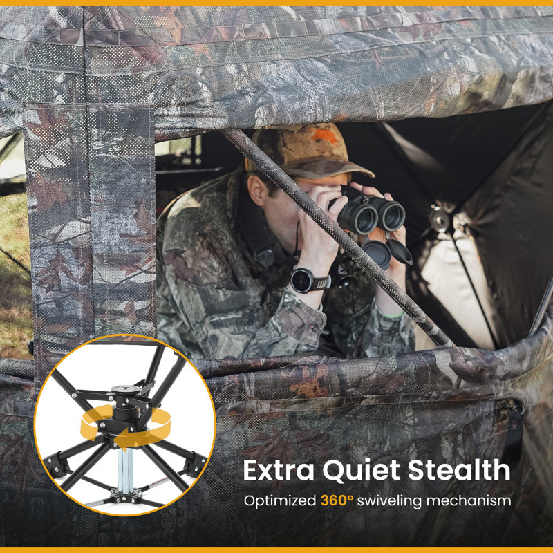 Camo 360° Swivel Tripod Hunting Chair with Steel Frame