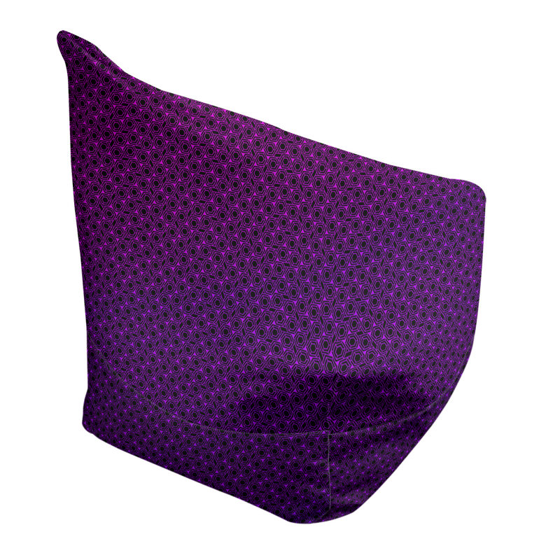 Sac de pois Leffel, H 38 po x l 42 po x P 29 po, Housse de pouf, Mauve foncé