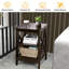 40cm W Manufactured Wood Bedside Table