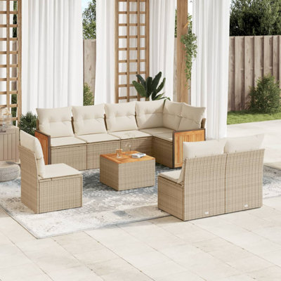 Ensemble de canapé de jardin Vidaxl beige