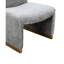 Fauteuil d'appoint confortable, fauteuil de chambre rembourré, conception sans accoudoirs avec pieds en bois et tissu chenille doux pour le salon