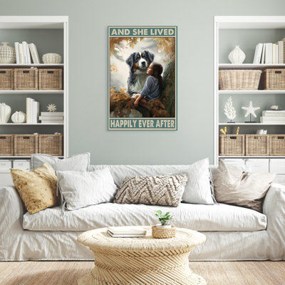 Litha Bernese Dog And She Lived Happily - Print