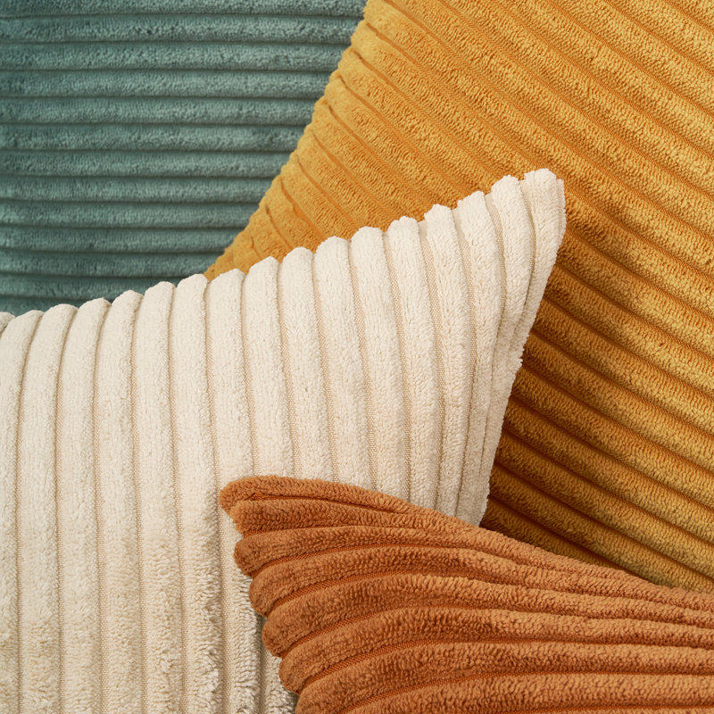 Corduroy Striped Corduroy Pillow Cover Square Modern Gradient Pillow Cases for Sofa,  Decorative Cushion Cover, 18"H x 18"W