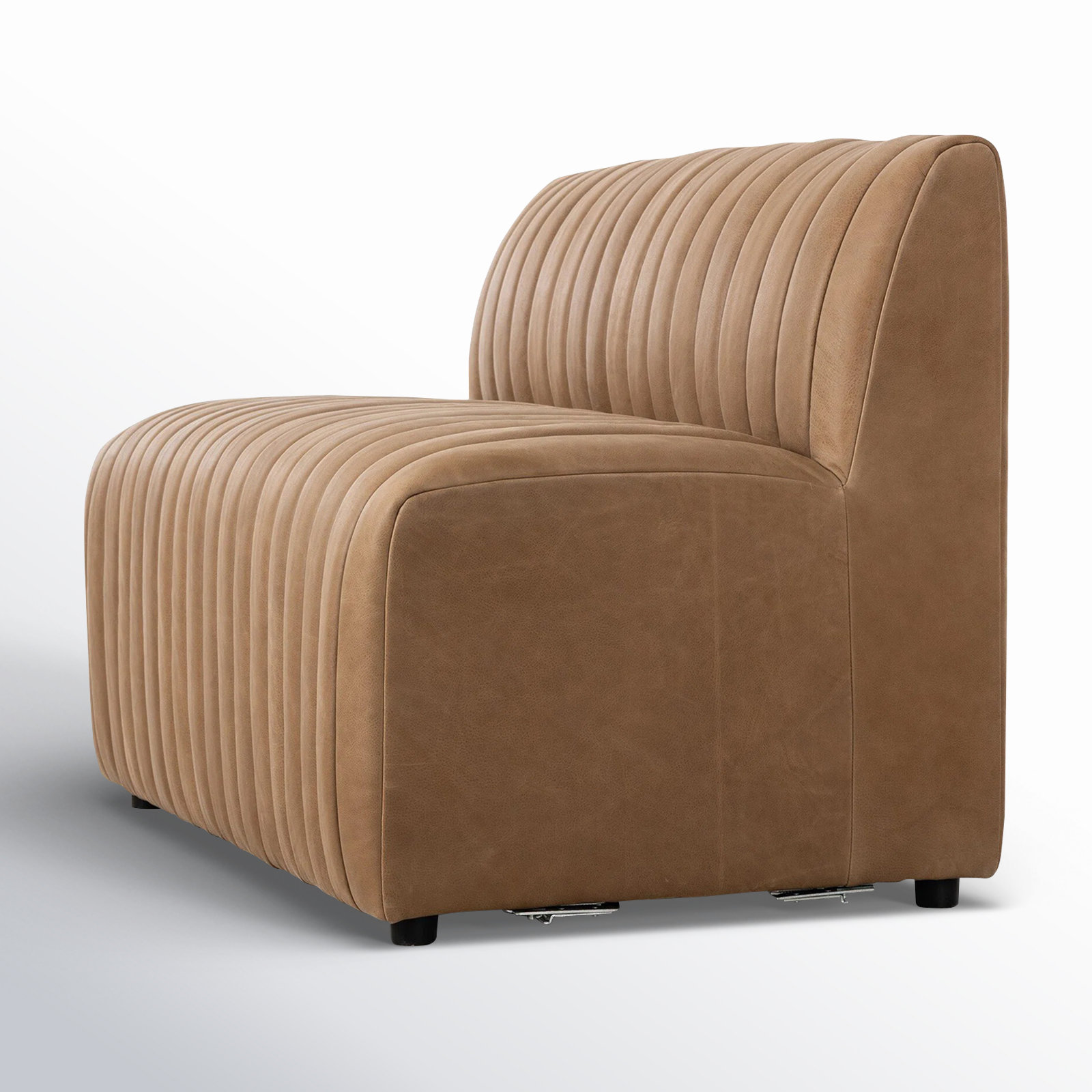 Brandt Bench, 31.5" H x 49" W x 28" D, Palermo Drift Genuine Leather