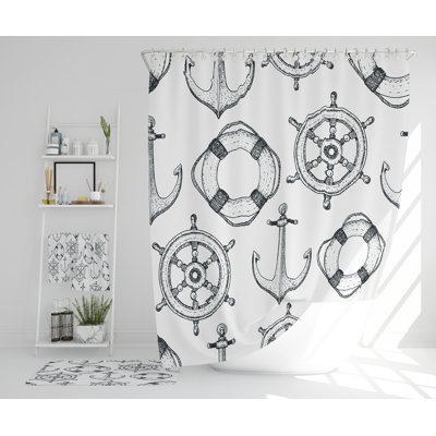 Neley Polyester Shower Curtain Set